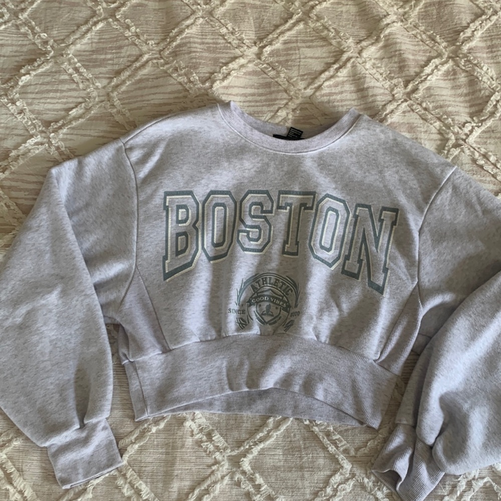 Forever 21 Boston Cropped Sweater Size Small